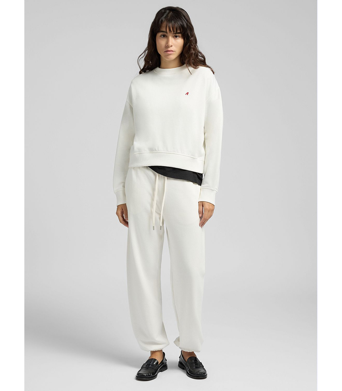 R刺しゅう コットンスウェットシャツ 詳細画像 ホワイト 2